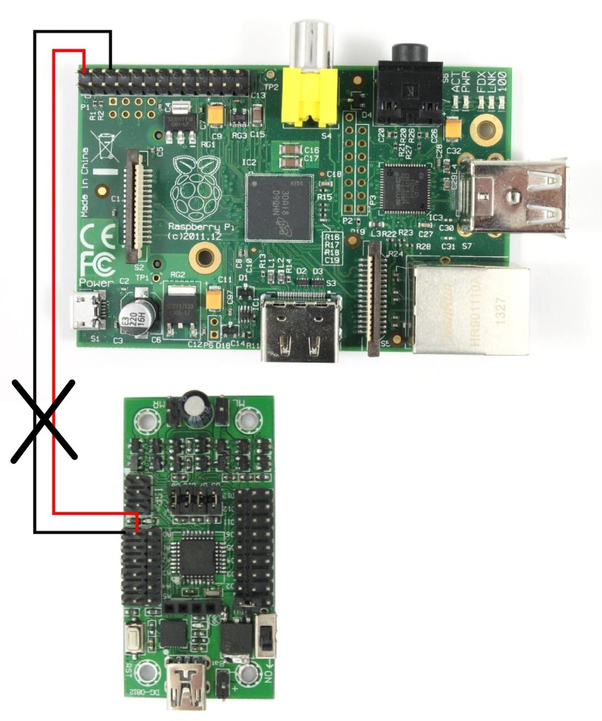 Remove any power wires connecting the Mini Driver to the Pi.